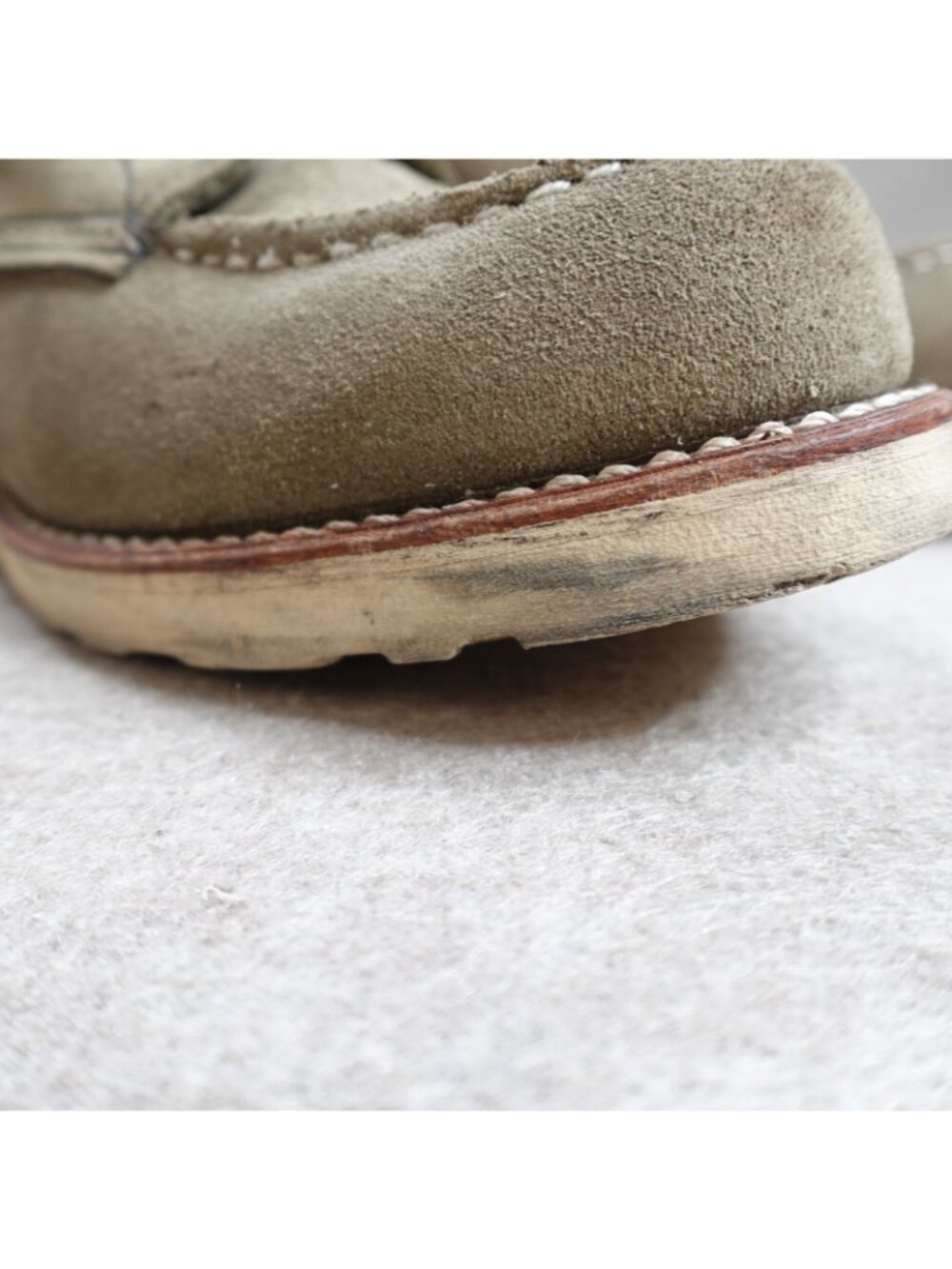 Red Wing Boots 8.5 Gray Suede Roughout 8139 Nigel Cabourn 2010 - Picture 7 of 16